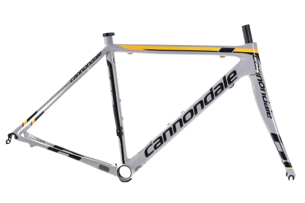 Cannondale SuperSix EVO 48cm Carbon Frame | Grey Orange Rim Brake cannondale supersix evo 48cm c 0 1750476082 - AROUNDTHECYCLE