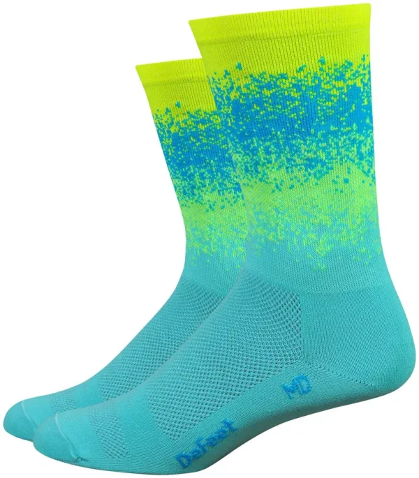 DeFeet Blue Ombre Cycling Socks XL 6" Aireator Barnstormer defeet blue ombre cycling sock 0 1750476902 - AROUNDTHECYCLE