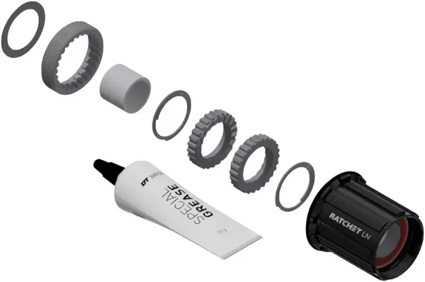 DT Swiss 11-Speed HG Freehub Kit - Aluminum, 18T, Sealed Bearings dt swiss 11 speed hg freehub k 0 1750476647 - AROUNDTHECYCLE