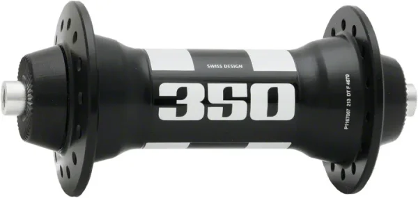 DT Swiss 350 QR Front Hub 100mm Rim Brake 28h Black/White dt swiss 350 qr front hub 100m 0 1750476355 - AROUNDTHECYCLE