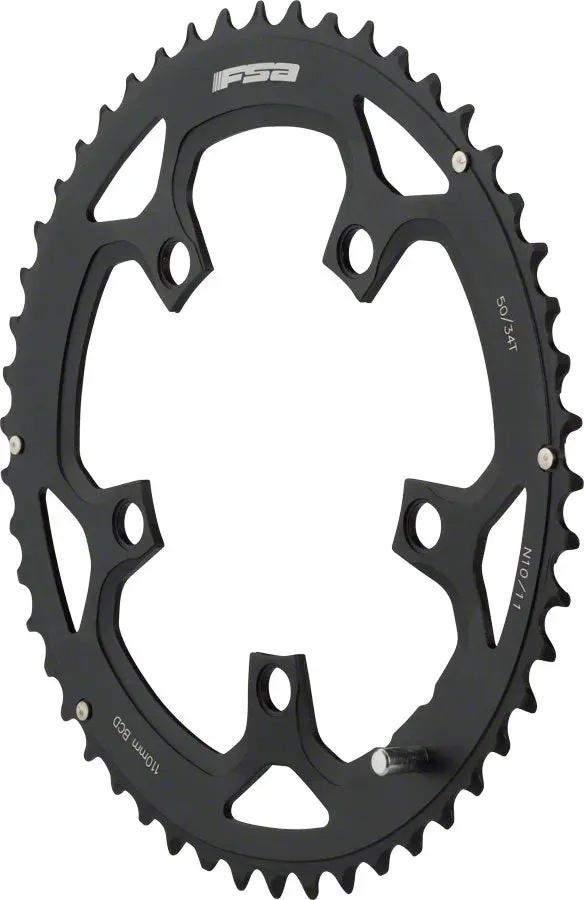 FSA Pro 50T Road Bike Chainring - 110BCD Aluminum Black fsa pro 50t road bike chainrin 0 1750476881 - AROUNDTHECYCLE