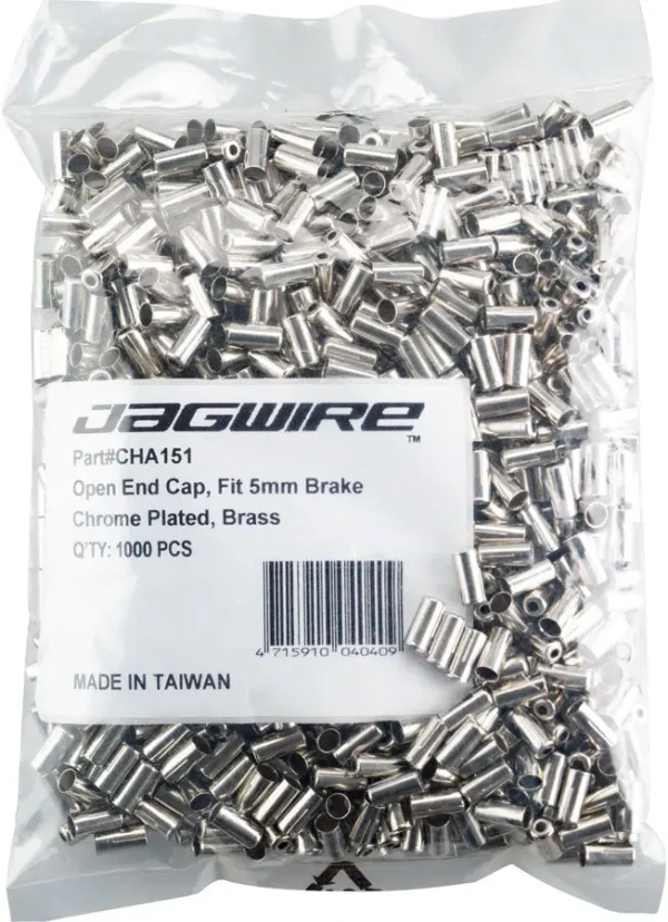 Jagwire 5mm Brake Line End Caps - Chrome Plated Pre-Crimped 1000-Pack jagwire 5mm brake line end cap 0 1750477265 - AROUNDTHECYCLE