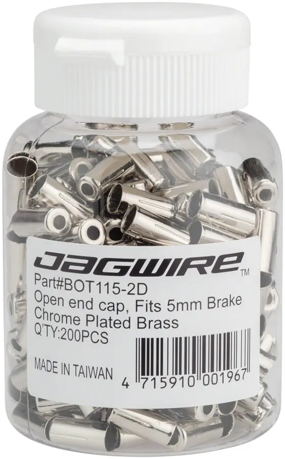 Jagwire 5mm Chrome Bike Cable End Caps | 200-Pack Pre-Crimped jagwire 5mm chrome bike cable 0 1750476930 - AROUNDTHECYCLE