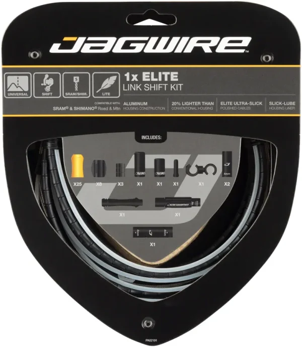 Jagwire Elite 1x Shift Cable Kit for SRAM Shimano - Ultra-Slick Black jagwire elite 1x shift cable k 0 1750477295 - AROUNDTHECYCLE