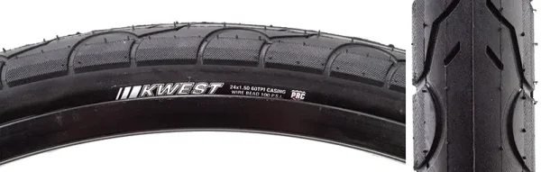 Ken KWest 24x1.5 Bike Tire - 100lb Capacity, K1930 Wire Bead Model ken kwest 24x15 bike tire 100l 0 1750477348 - AROUNDTHECYCLE