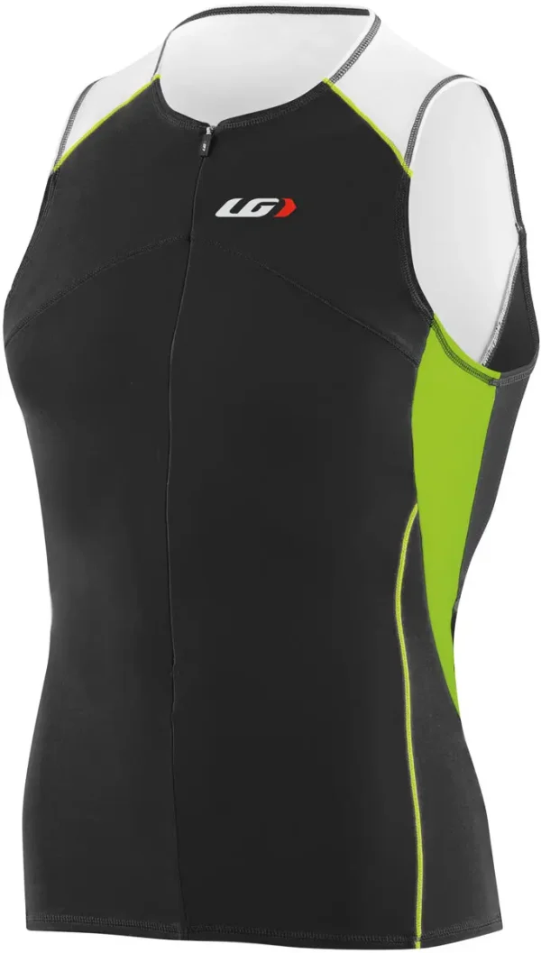 Louis Garneau Triathlon Top - Black Green Moisture-Wicking louis garneau triathlon top bl 0 1750477196 - AROUNDTHECYCLE