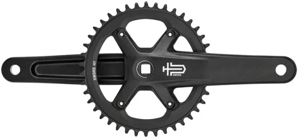 microSHIFT Sword Black 1x Crankset: 9/10s 110BCD JIS Taper microshift sword black 1x cran 0 1750475644 - AROUNDTHECYCLE