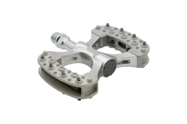 MKS Gamma Platform Pedals - Silver Finish with Grip Pins mks gamma platform pedals silv 0 1750475677 - AROUNDTHECYCLE