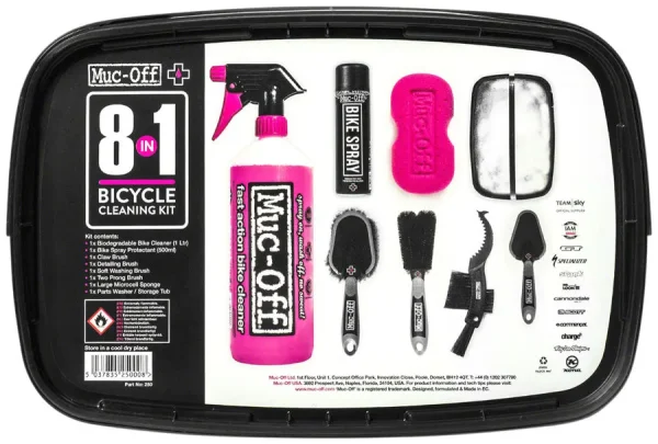 Muc-Off 8-Piece Bike Cleaning Kit with Storage Tub – New muc off 8 piece bike cleaning 0 1750476184 - AROUNDTHECYCLE
