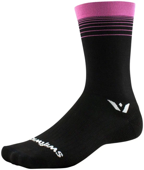 Pink Stripe Performance Socks - Swiftwick Aspire Seven pink stripe performance socks 0 1750477044 - AROUNDTHECYCLE