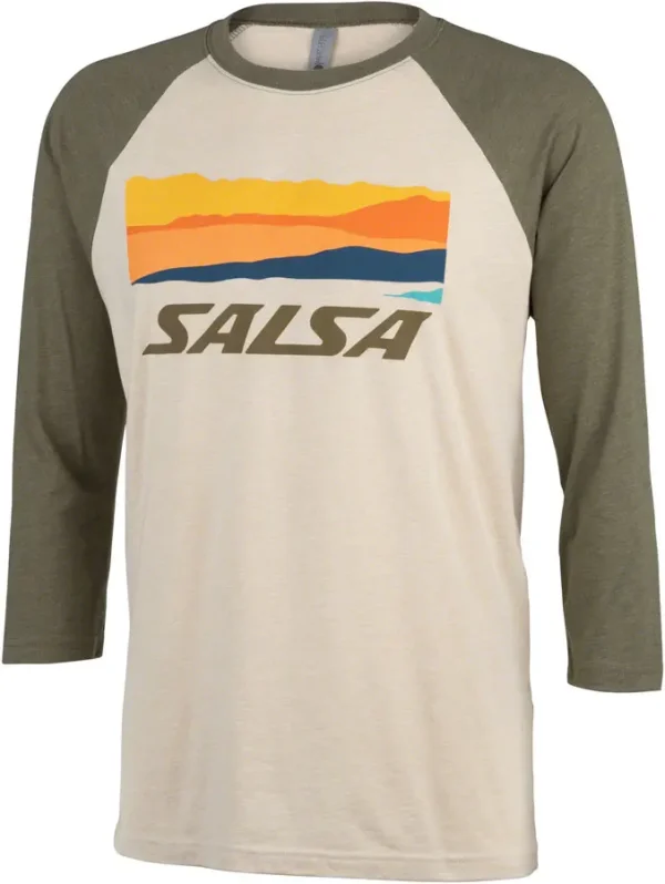 Plus Size Salsa Outback Tee - Military Green/Cream 3/4 Sleeve plus size salsa outback tee mi 0 1750476561 - AROUNDTHECYCLE