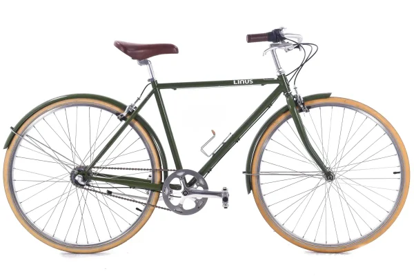 Pre-Owned Linus Roadster 3i Classic Cruiser - Large Frame Green/Tan w/Fenders pre owned linus roadster 3i cl 0 1750475931 - AROUNDTHECYCLE
