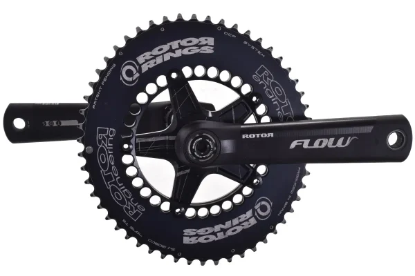 Pre-Owned Rotor Flow Aero Crankset w/Power Meter 54/40T Oval Q-Rings pre owned rotor flow aero cran 0 1750476188 - AROUNDTHECYCLE
