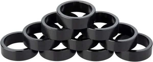 Problem Solvers Aluminum Headset Spacer Kit | 28.6mm/10mm Black 10-Pack problem solvers aluminum heads 0 1750476664 - AROUNDTHECYCLE