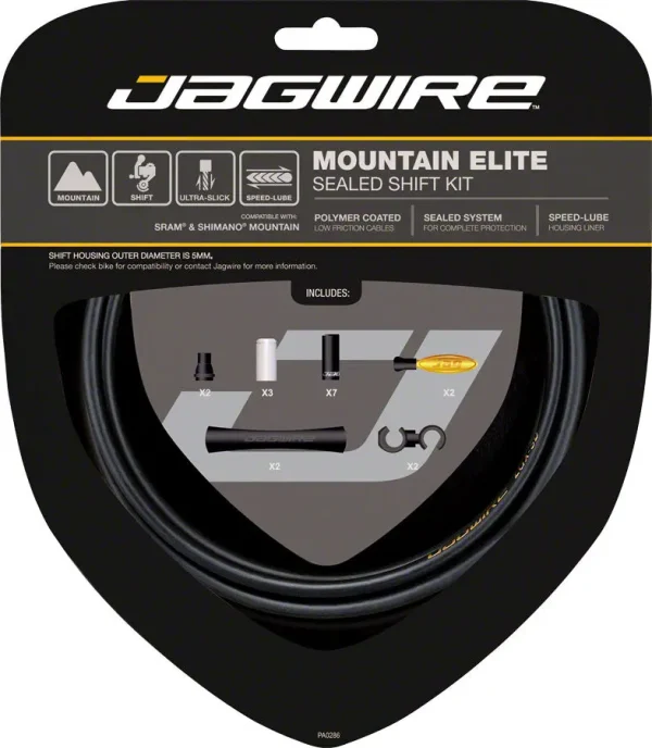 Professional Grade Jagwire Mountain Elite Sealed Shift Cable Kit - Frozen Black professional grade jagwire mou 0 1750477477 - AROUNDTHECYCLE