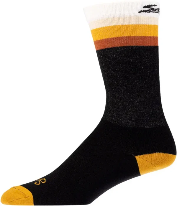 Salsa Latitude Striped Crew Socks Black/White 8-Inch L/XL salsa latitude striped crew so 0 1750476554 - AROUNDTHECYCLE