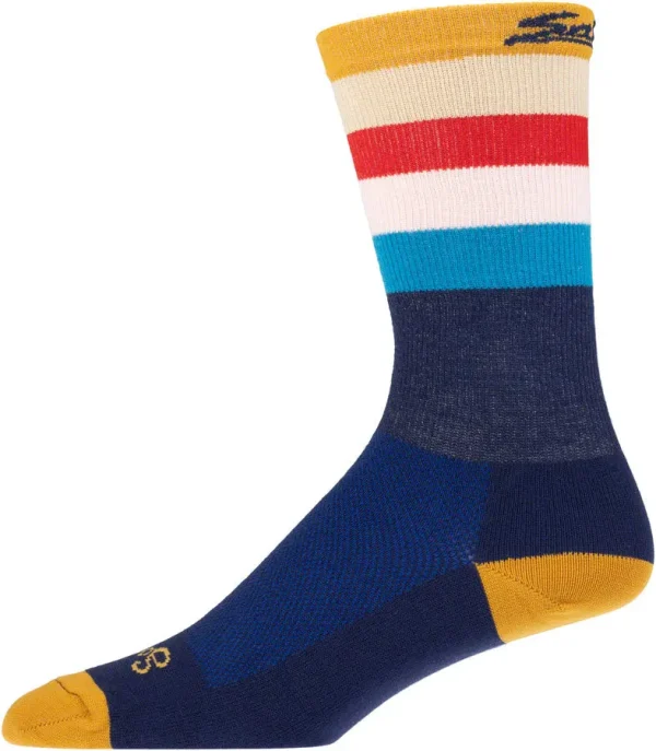 Salsa Team Polytone High-Waisted Navy Stripe Socks - L/XL salsa team polytone high waist 0 1750476538 - AROUNDTHECYCLE