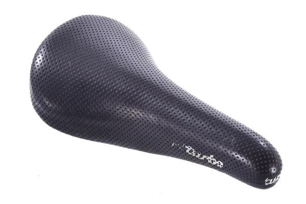 Selle Italia Turbo Pre-Owned Bike Saddle - Black Leather Steel Rail selle italia turbo pre owned b 0 1750475877 - AROUNDTHECYCLE