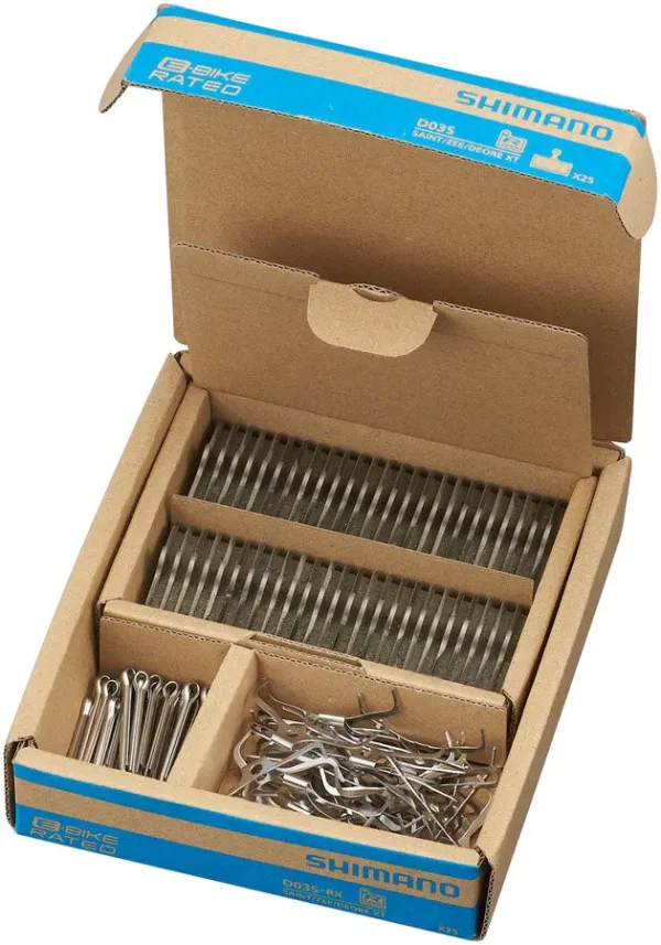 Shimano D03S-RX Resin Disc Brake Pads (Steel Backplate) - 25 Pair Set shimano d03s rx resin disc bra 0 1750475872 - AROUNDTHECYCLE