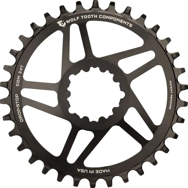 SRAM 32T Black Chainring - Wolf Tooth Drop-Stop Direct Mount sram 32t black chainring wolf 0 1750475994 - AROUNDTHECYCLE