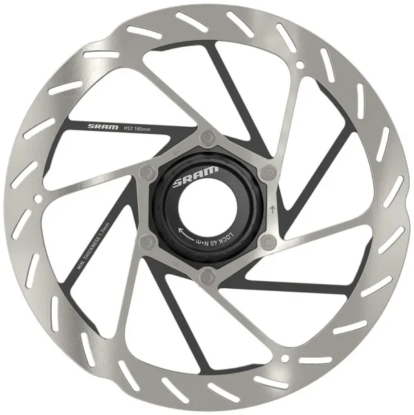SRAM HS2 180mm CenterLock Disc Brake Rotor - Silver/Black sram hs2 180mm centerlock disc 0 1750477134 - AROUNDTHECYCLE