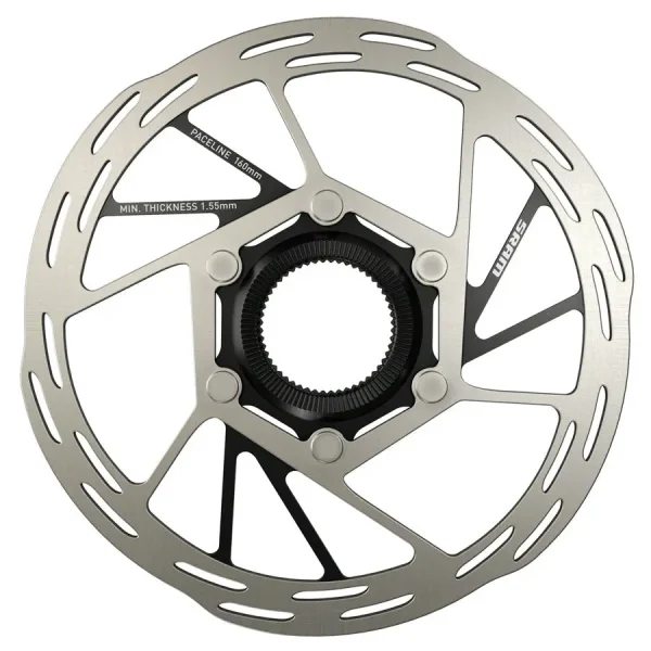 SRAM Paceline 160mm CenterLock Disc Rotor - Silver & Black sram paceline 160mm centerlock 0 1750477387 - AROUNDTHECYCLE