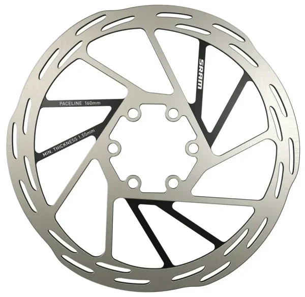 SRAM Paceline Disc Brake Rotor 160mm 6-Bolt AXS Svr/Blk sram paceline disc brake rotor 0 1750477315 - AROUNDTHECYCLE