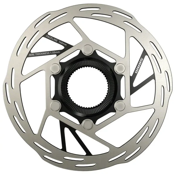 SRAM Paceline Lightweight Disc Rotor - CenterLock Silver Black sram paceline lightweight disc 0 1750477387 - AROUNDTHECYCLE