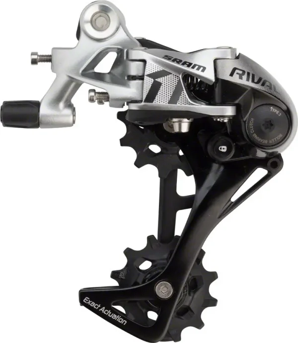 SRAM Rival 1 11-Speed Long Cage Derailleur - Black/Silver sram rival 1 11 speed long cag 0 1750477037 - AROUNDTHECYCLE