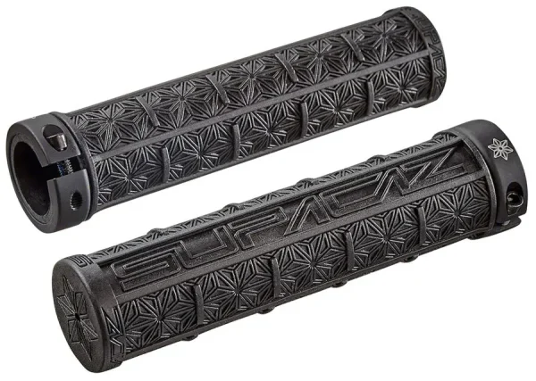 Supacaz Grizips Classic Bike Grips - 135mm Black Cycling Handlebar Pair supacaz grizips classic bike g 0 1750477380 - AROUNDTHECYCLE