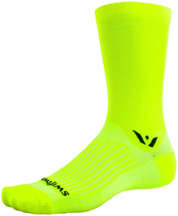 Swiftwick Aspire 7" Hi-Vis Yellow Running Socks swiftwick aspire 7 hi vis yell 0 1750476497 - AROUNDTHECYCLE
