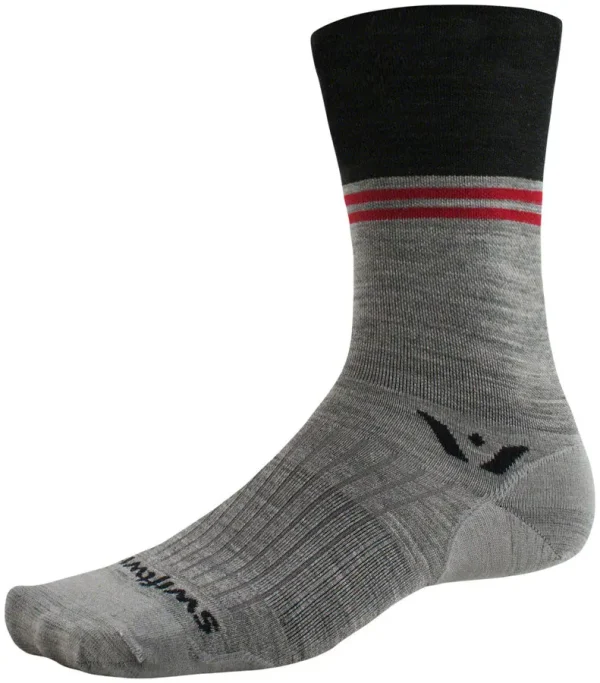 Swiftwick Pursuit Ultralight Running Socks (Small) - 7-Inch Charcoal Stripe swiftwick pursuit ultralight r 0 1750476432 - AROUNDTHECYCLE