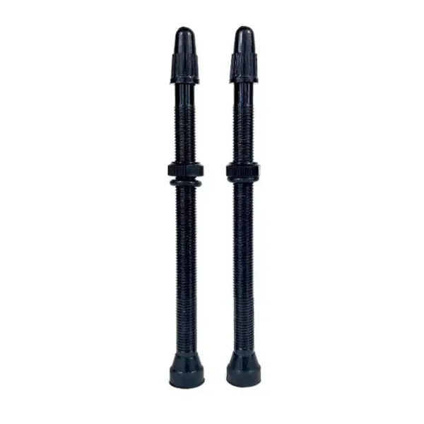 Tubeless Presta Valve Stem Set - 80mm Black Pair | Hold Fast tubeless presta valve stem set 0 1750477056 - AROUNDTHECYCLE
