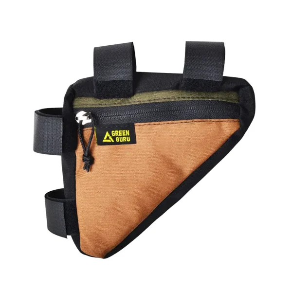 Upcycled Green Guru Gripster Bike Bag - Earthtone Frame Bag upcycled green guru gripster b 0 1750476324 - AROUNDTHECYCLE