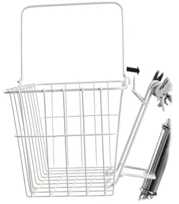 Wald 3133 White Quick Release Bike Basket - Bolt-On Mount wald 3133 white quick release 0 1750477071 - AROUNDTHECYCLE