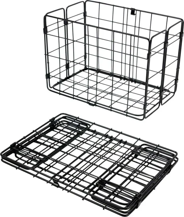 Wald 582 Folding Rear Pannier Basket - Gloss Black Bike Rack wald 582 folding rear pannier 0 1750477502 - AROUNDTHECYCLE