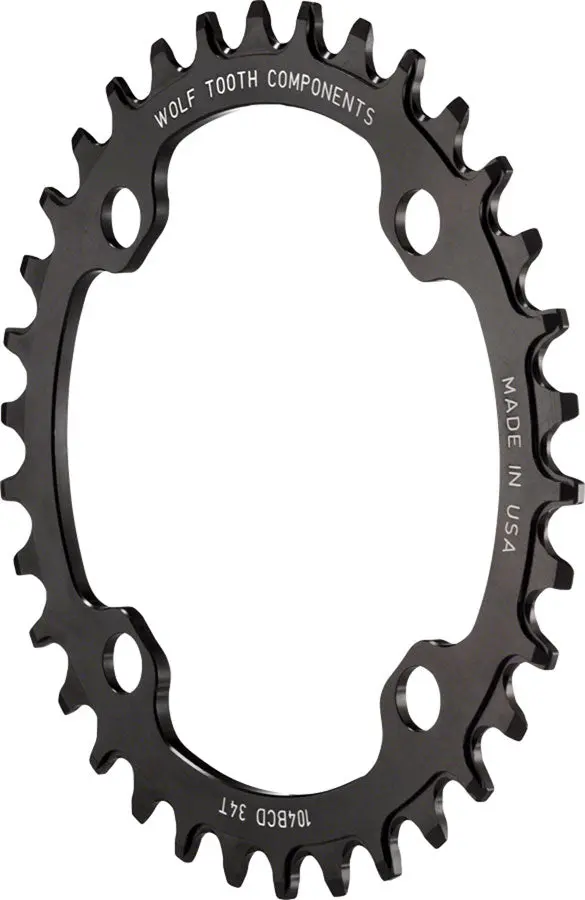 Wolf Tooth 34t Chainring - 104BCD 4-Bolt Drop-Stop Black wolf tooth 34t chainring 104bc 0 1750477345 - AROUNDTHECYCLE