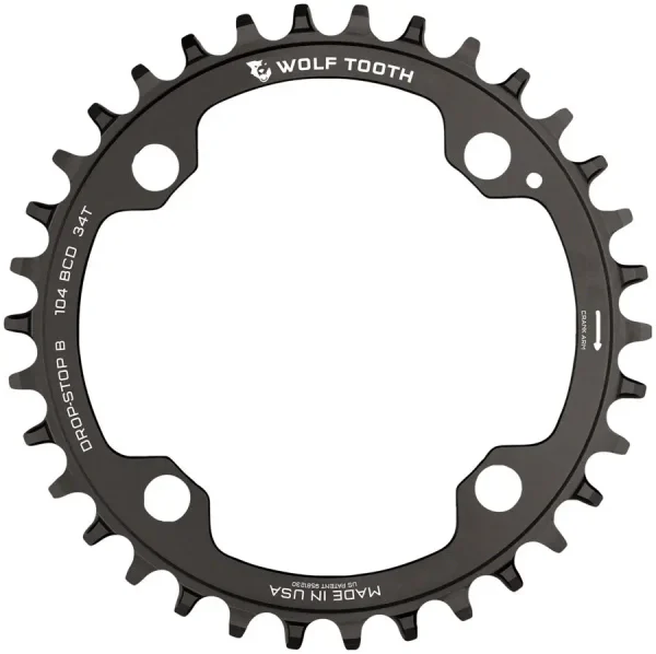 Wolf Tooth 34T MTB Chainring - 104 BCD 4-Bolt Black wolf tooth 34t mtb chainring 1 0 1750476271 - AROUNDTHECYCLE