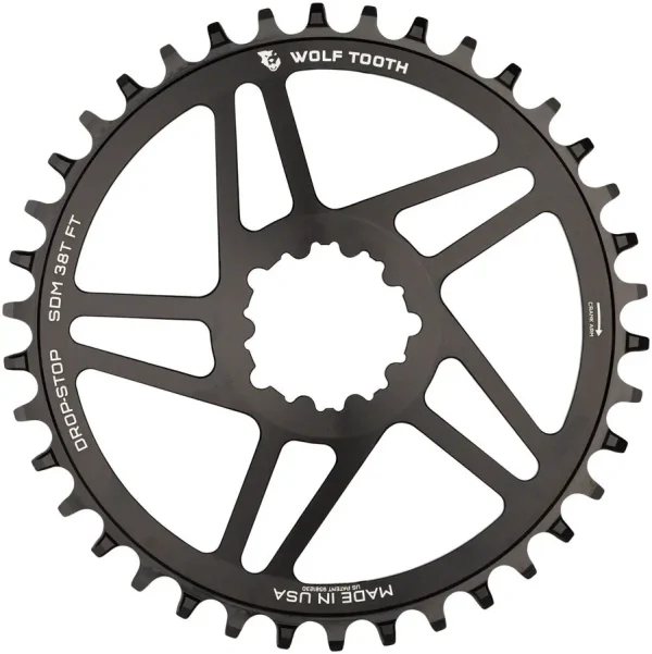 Wolf Tooth 38T Black Chainring - SRAM Direct Mount 3-Bolt wolf tooth 38t black chainring 0 1750475889 - AROUNDTHECYCLE