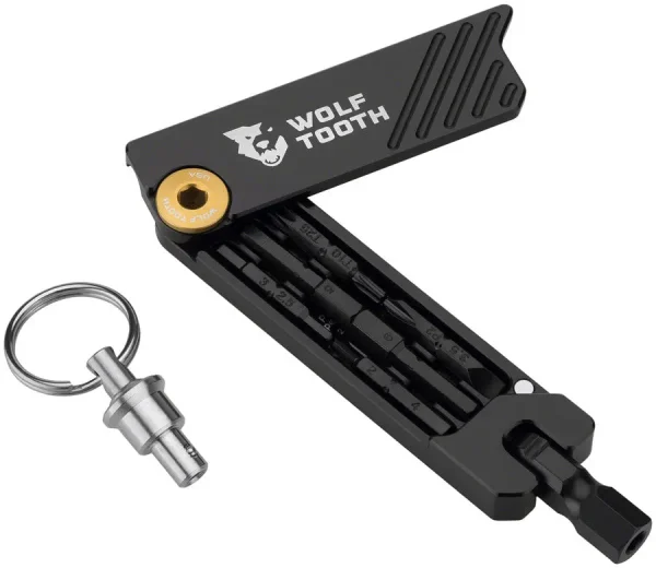 Wolf Tooth Gold 6-Bit Hex Key Multi-Tool Keychain Attachment wolf tooth gold 6 bit hex key 0 1750476428 - AROUNDTHECYCLE