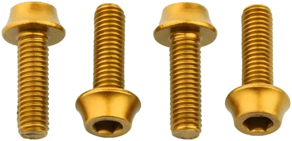 Wolf Tooth Gold Bottle Cage Bolts - 4-Pack Lightweight Aluminum wolf tooth gold bottle cage bo 0 1750476171 - AROUNDTHECYCLE